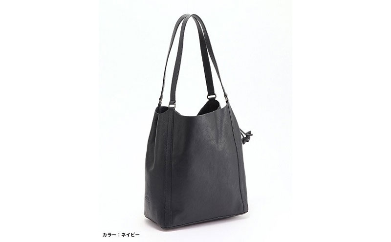 レディース本革バッグLサイズ 7M6-1012P（・ネイビー）