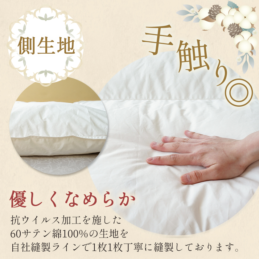 宮崎県都城市のふるさと納税 抗ウイルス加工羽毛掛ふとん ポーランド産ホワイトダック93%【S】≪みやこんじょ快速便≫_AJ-E106-R