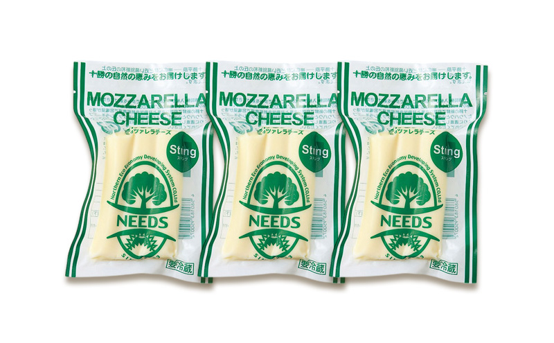 北海道 十勝 モッツァレラチーズ さけるタイプ(プレーン)80g×3個［チーズ工房NEEDS］【 モッツァレラ チーズ ミルク ワイン 乳製品 北海道 十勝 幕別 】