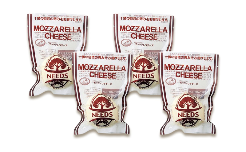 北海道 十勝 モッツァレラチーズ 真空タイプ100g×4個［チーズ工房NEEDS］【 モッツァレラ チーズ ミルク ワイン 乳製品 北海道 十勝 幕別 】