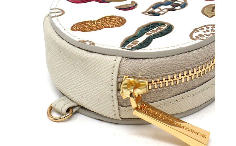 【文庫屋大関】マカロンポーチ ピーナッツ【皮革工芸品】 ポーチ ミニポーチ 小物入れ アクセサリー入れ イヤホン入れ 収納 保管ケース 手のひらサイズ  本革 革 皮革 工芸品 工芸 雑貨 ギフト プレゼント 日本製 東京