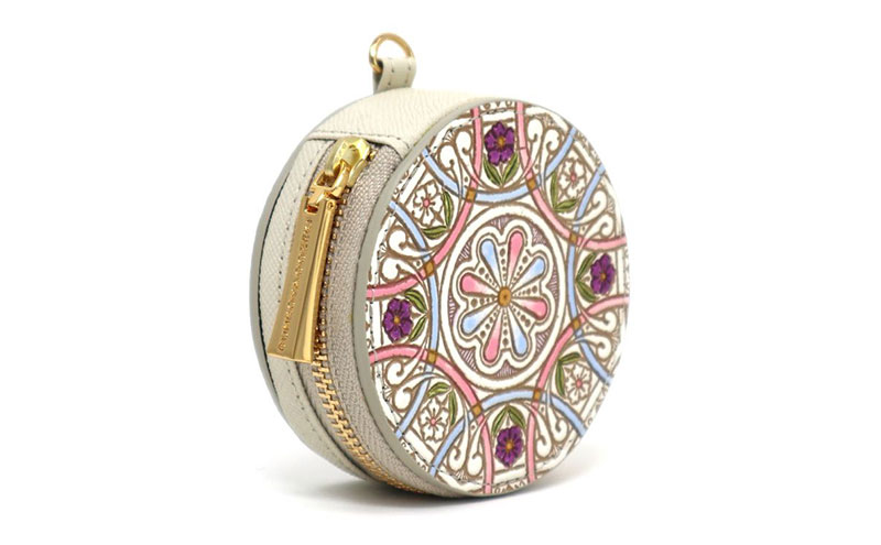 【文庫屋大関】マカロンポーチ ペタル【皮革工芸品】 ポーチ ミニポーチ 小物入れ アクセサリー入れ イヤホン入れ 収納 保管ケース 手のひらサイズ  本革 革 皮革 工芸品 工芸 雑貨 ギフト プレゼント 日本製 東京