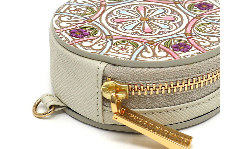 【文庫屋大関】マカロンポーチ ペタル【皮革工芸品】 ポーチ ミニポーチ 小物入れ アクセサリー入れ イヤホン入れ 収納 保管ケース 手のひらサイズ  本革 革 皮革 工芸品 工芸 雑貨 ギフト プレゼント 日本製 東京