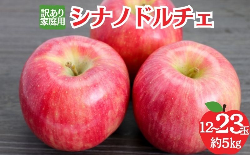 シナノドルチェ　訳あり家庭用　約5kg（12～23玉） りんご 果物 訳あり 信州 長野