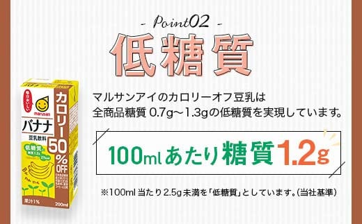【10月発送】 豆乳飲料 バナナ カロリー50％オフ 200ml×24本 飲料 豆乳 料理 お菓子作り F6T-695