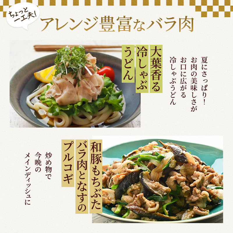 和豚 もちぶた 豚ばら スライス 200g×10(2kg)  豚肉 ポーク 肉 豚 国産 宮城県産 小分け バラ肉 スライスカット 豚バラ肉 豚バラスライス大容量 ストック