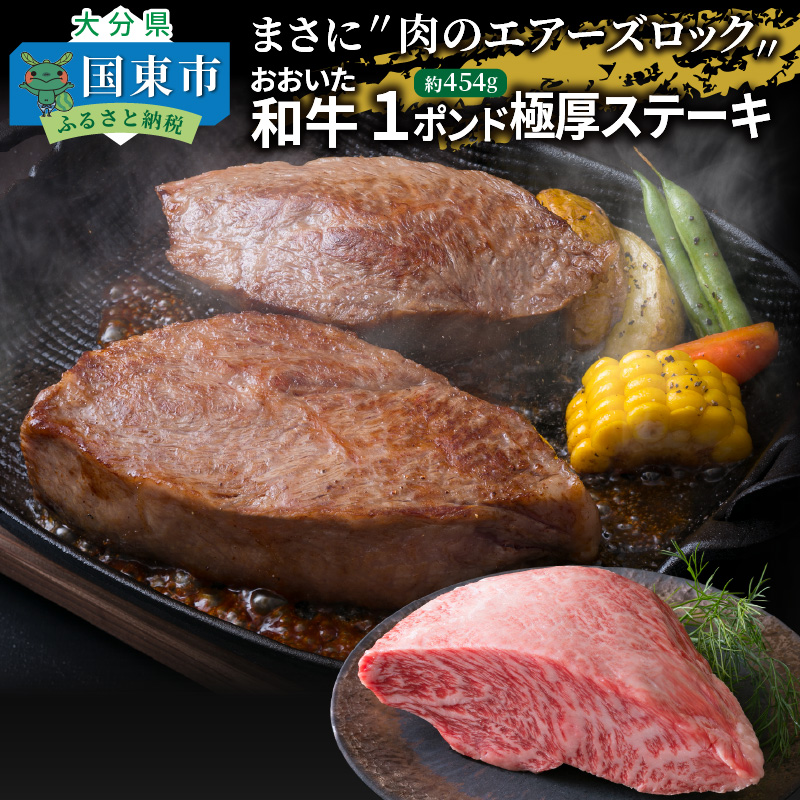 大分県国東市のふるさと納税 【A4～A5等級】まさに〃肉のエアーズロック〃おおいた和牛１ポンド極厚ステーキ_29365A