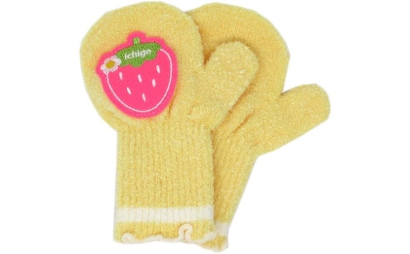 いちごワッペントドラーロングミトン 子供用　3双セット