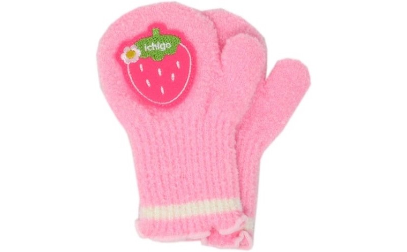 いちごワッペントドラーロングミトン 子供用　3双セット