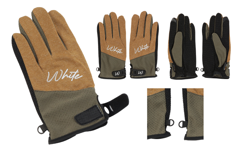 東かがわ市からお届けする【アウトドア・メンズ手袋】White-SS03