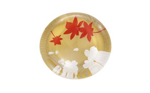 スプーンセット（2本組）春秋柄 黒・朱 食器 雑貨 日用品 F6P-2578