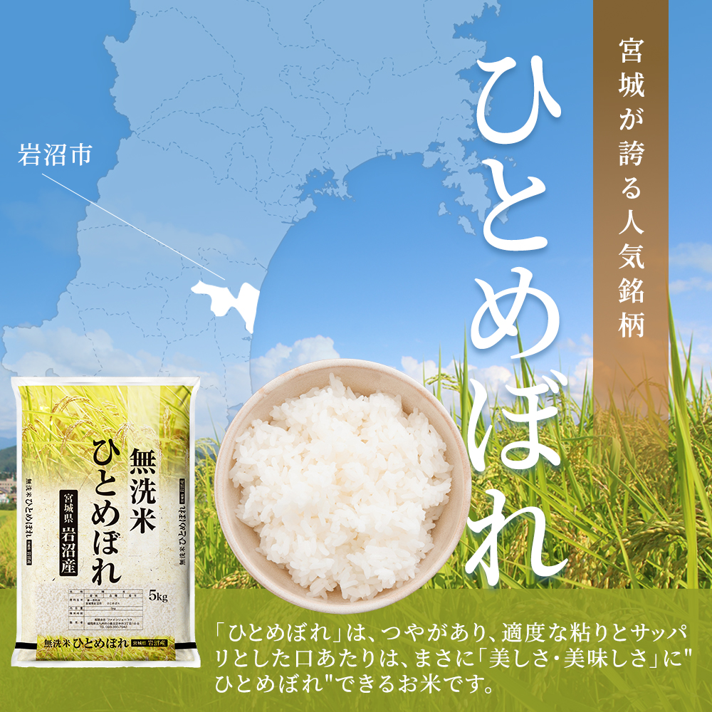 宮城県岩沼市のふるさと納税 【令和7年産新米/2ヶ月連続定期便】 無洗米 ひとめぼれ 5kg×2回 米 岩沼産 お米 白米 ブランド米 単一原料米 5キロ こめ コメ おこめ ご飯 ライス 東北 宮城県産 宮城県産ひとめぼれ 宮城米
