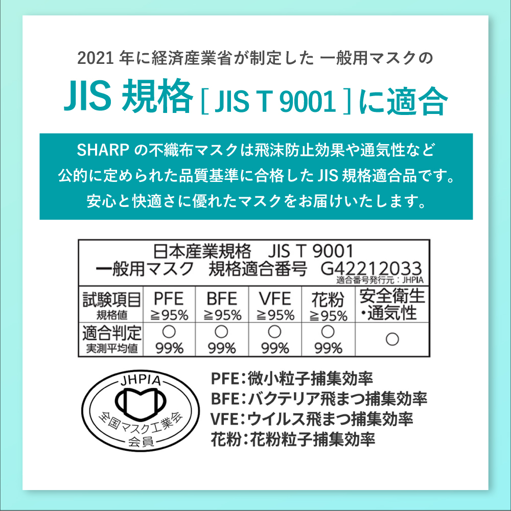 SHARP MA-1050 不織布マスク ふつうサイズ9個 シャープ公式通販】 不織布マスク＜ふつうサイズ＞|MA-1050