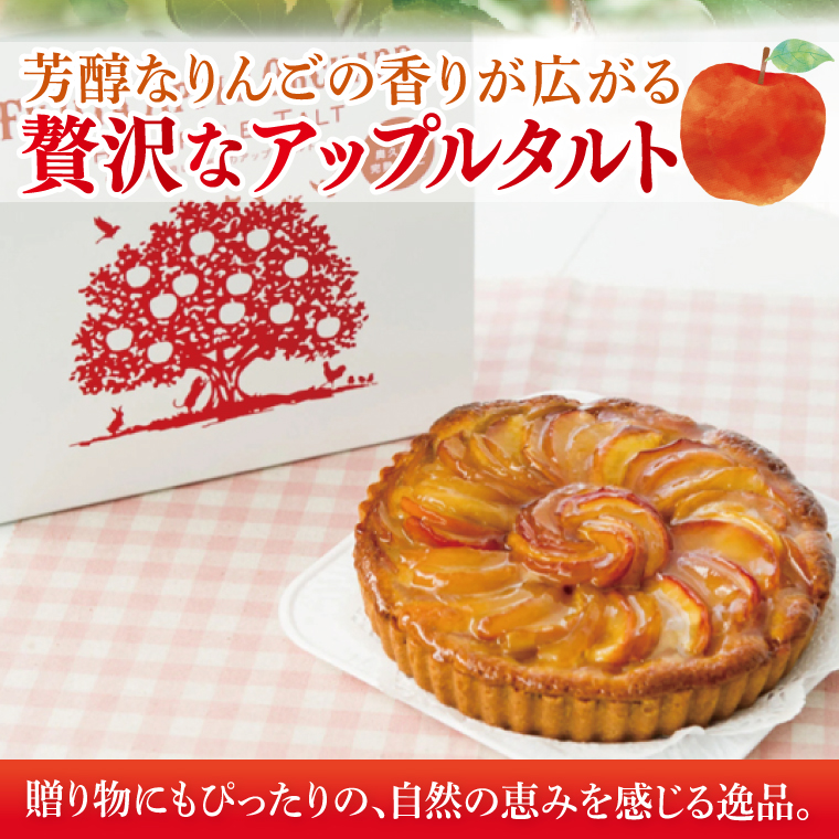 【藤田観光りんご園】りんご園で焼いた至福のアップルタルト(ホールサイズ)【フジタアップルオーチャード 茨城県 大子町 奥久慈 林檎 お菓子 焼菓子 おやつ デザート スイーツ】(BJ008)
