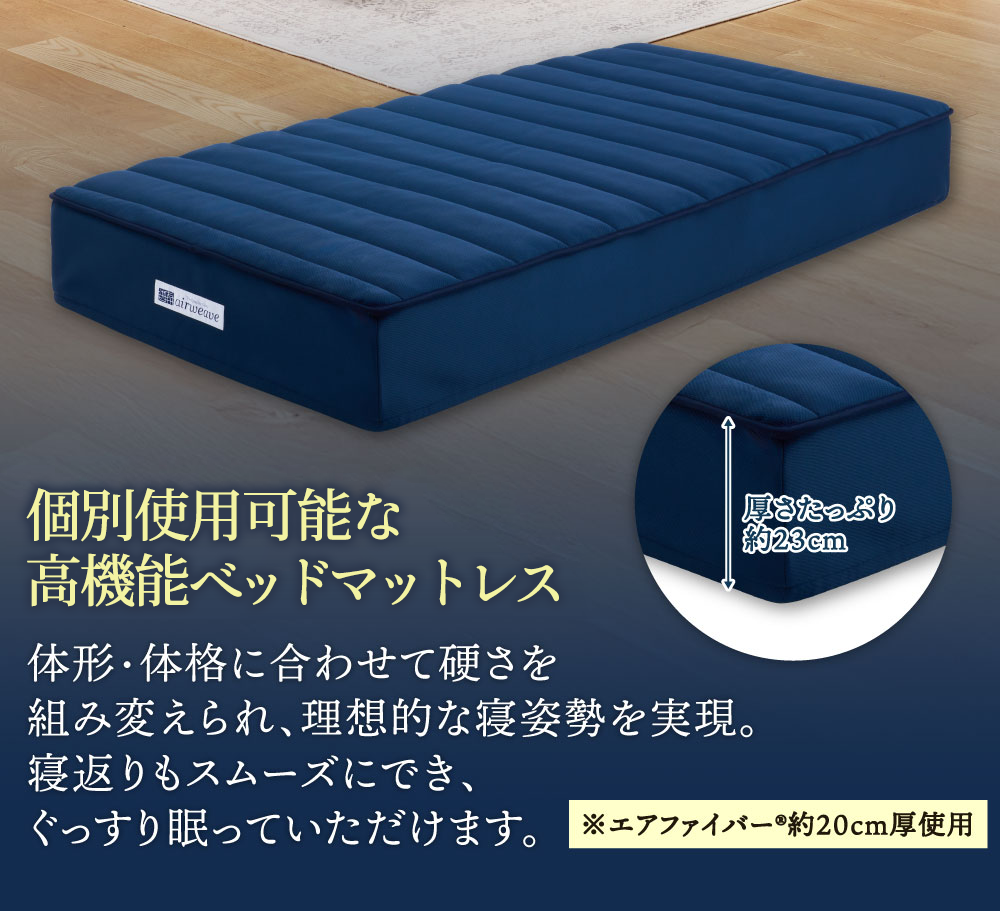 エアウィーヴ ベッドマットレス S04p シングル 寝具 ベッド サイズ セミダブル ダブル クイーン オールシーズン対応 ぐっすり ホテル 安眠 健康 高反発 腰 肩 熟睡 寝具 寝心地 新生活 洗える 送料無料 体圧分散 大人気 日本製 国産  人気 妊婦 赤ちゃん