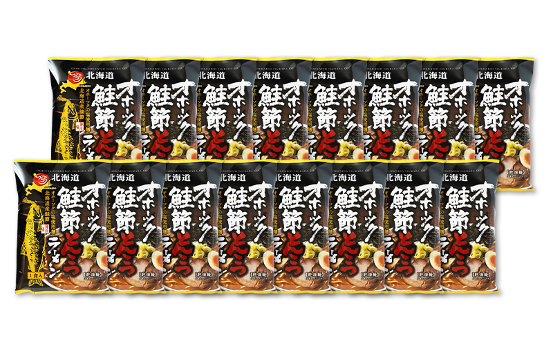 オホーツクの鮭節とんこつラーメン16袋×1箱 [ラーメン 麺類 とんこつ味 乾燥麺 つらら ]