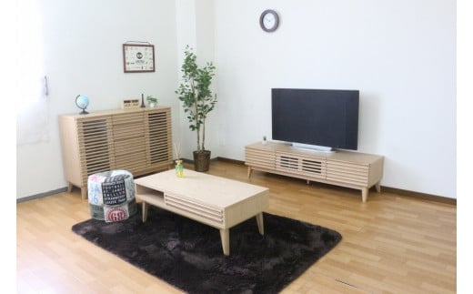 福岡県大木町のふるさと納税 【開梱・設置】アゼル 150cm テレビボード（ナチュラル）　AX001