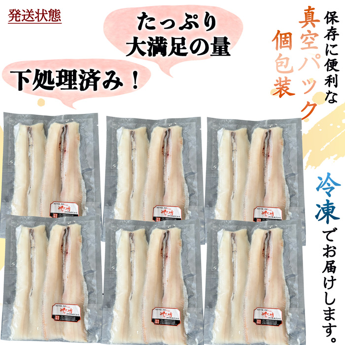 【南知多漁港より直送】天然太刀魚開き 4枚×6袋セット（骨取り済・特殊冷凍）