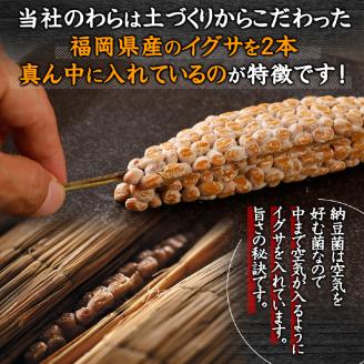 北海道のわら納豆（大粒）80g×6本 たれ付き（6ヶ月定期便）【くま納豆 北海道産大豆100% 高級 お取り寄せ 藁納豆 ご飯のお供】