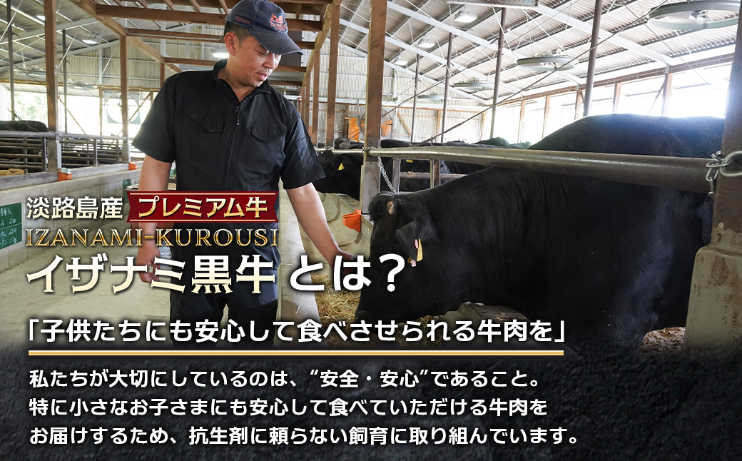 淡路島産プレミアム牛 イザナミ黒牛ホルモンミックス 2kg（500g×4パック）