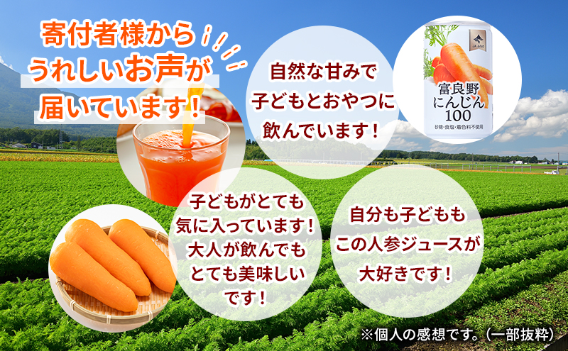 北海道南富良野町のふるさと納税 【セゾン限定】にんじんジュース 北海道 富良野にんじん100 30缶 セット ふらの農業協同組合 ふらの産 にんじん ジュース 野菜ジュース 人参ジュース キャロットジュース 野菜 飲料 缶 ケース買い 箱 買い 1ケース ギフト 備蓄 長期保存 常温 常温保存