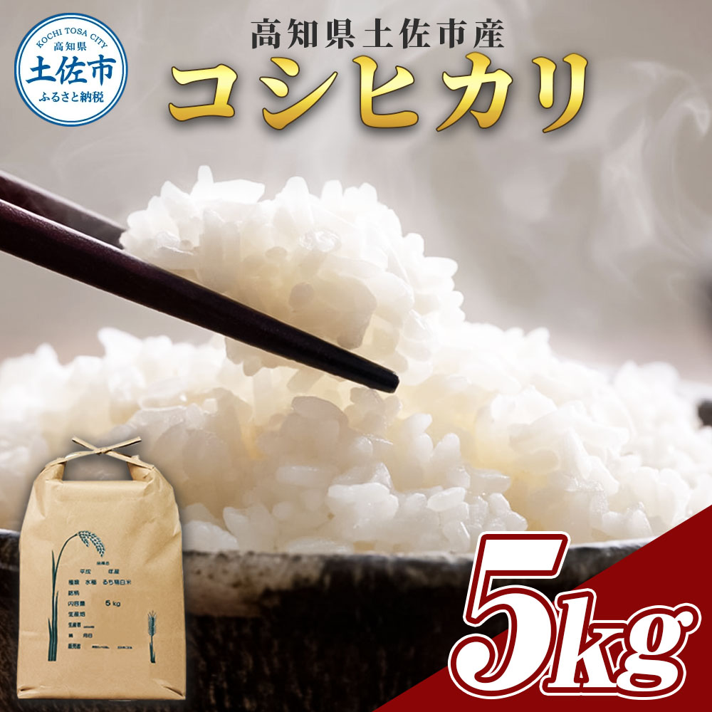 コシヒカリ 5kg 5キロ 精米 白米 お米 ご飯 ごはん 米 kome こめ こしひかり 高知県産 国産 お取り寄せ 常温 高知県 高知 土佐市