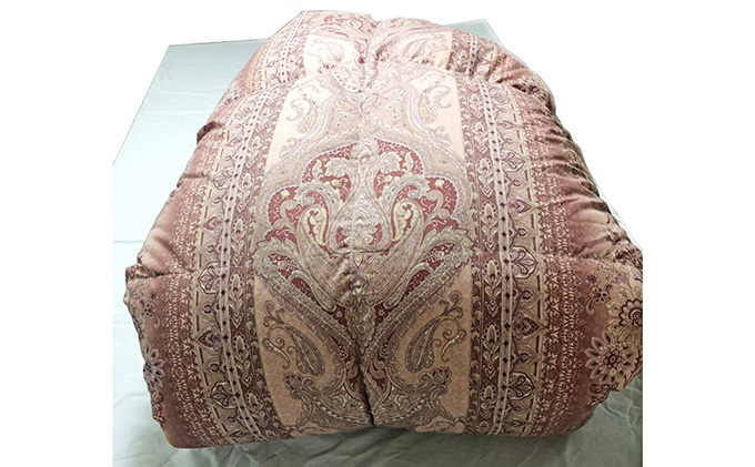 【夏用 重量約0.6kg】高級羽毛掛け布団（ハンガリー産ホワイトグースダウン）1枚（色：赤系）