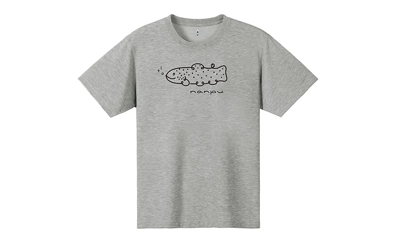 nanpu イトウ Tシャツ S サイズ  ヘザーチャコール 北海道 南富良野町 限定デザイン オリジナル