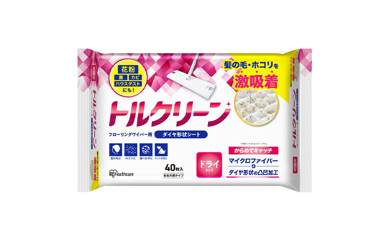 フローリングワイパー用シート ドライタイプ 40枚入×10個 DN-FD401P トルクリーン アイリスオーヤマ 清掃シート フローリングシート ドライ40枚 お掃除シート フローリングシート