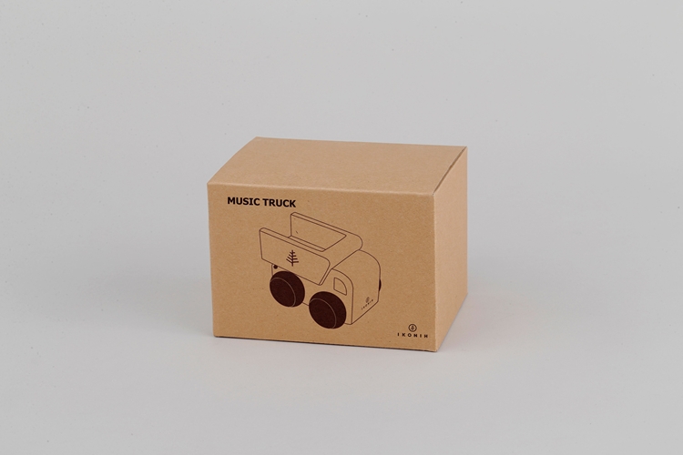 IKONIH オルゴールトトラック ｜ おもちゃ 子供 こども オモチャ 玩具 プレゼント お祝い 木 出産祝い 安全 オーガニックトイ ファーストトイ 車 トラック 大型車 乗り物 アイコニー