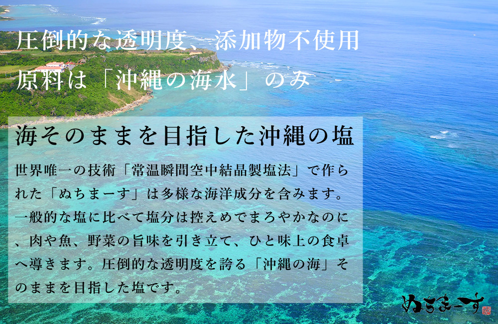 ［沖縄の海塩］ぬちまーす顆粒（250g）×2袋セット