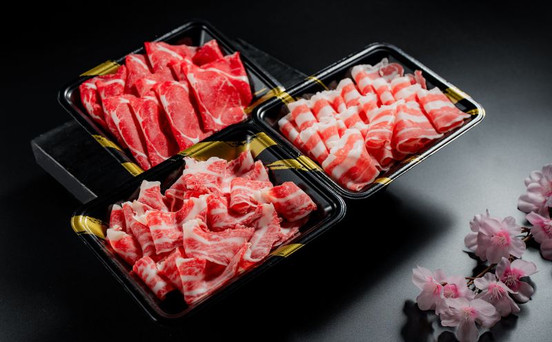 【桜屋】新感覚！極薄スライス「花びら馬刺し」3種盛り300g 桜屋 馬肉 肉 お肉 冷凍