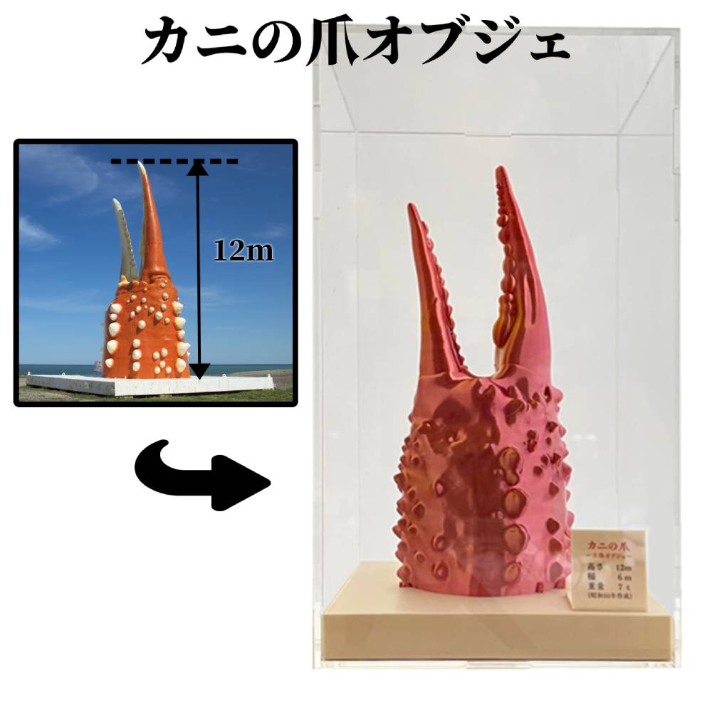 34-23 【年内配送12月15日入金まで】カニの爪オブジェ（大型）ケース付き within2025