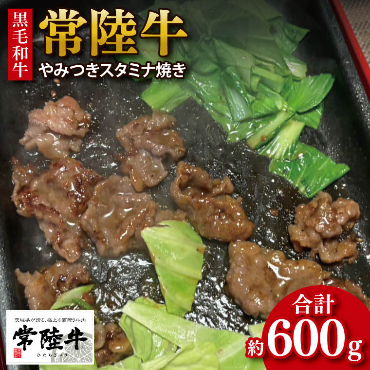 【茨城県行方市】【数量限定】【最短7日発送】黒毛和牛 常陸牛 やみつきスタミナ焼 約300g×2パック|肉 牛肉 和牛 国産 茨城県産 すぐ 届く(HI-2)