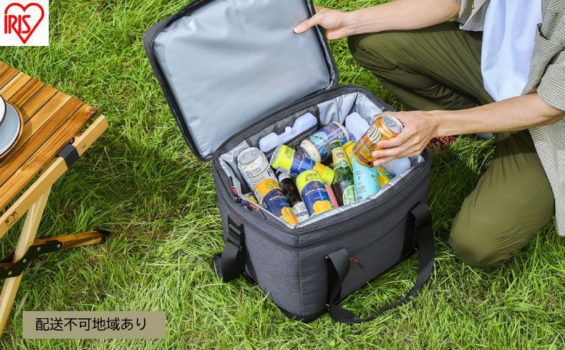 クーラーボックス HUGEL エアロゲルソフトクーラーボックス AGSC-25C チャコールグレー 25L エアロゲル アイリスオーヤマ  保冷バッグ 小型 大型 保冷力 部活 ソフトクーラーボックス アウトドア クーラーバッグ スポーツ キャンプ