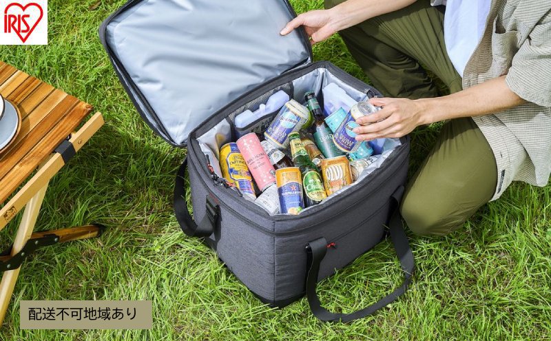 クーラーボックス HUGEL エアロゲルソフトクーラーボックス AGSC-40C チャコールグレー 40L エアロゲル アイリスオーヤマ  保冷バッグ 小型 大型 保冷力 部活 ソフトクーラーボックス アウトドア クーラーバッグ スポーツ キャンプ