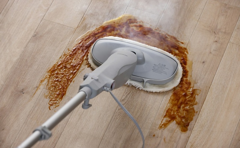 スチームモップ STM-240 グレー スチームクリーナー スチーム モップ 床掃除 コード式 アイリスオーヤマ 軽量 除菌 交換用パッド付 スチーム掃除機 電動モップ 掃除 新生活 リビング 寝室 トイレ 玄関 廊下 階段