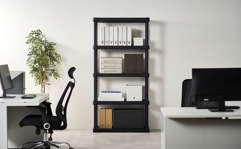 プラスチックラック5段 PLR-9145 ブラック 棚 ラック アイリスオーヤマ おしゃれ 収納 プラスチックラック プラスチック オープンラック フリーラック 押し入れ 玄関 園芸 収納 錆びない 屋外 簡単組立 組み立て簡単