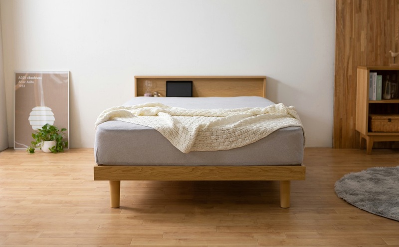 ベッド すのこベッドＳ SNB-S ナチュラル アイリスオーヤマ すのこ S シングル ヘッドボード付き 2口コンセント 宮付き 宮棚付き ベッドフレーム 通気性 新生活