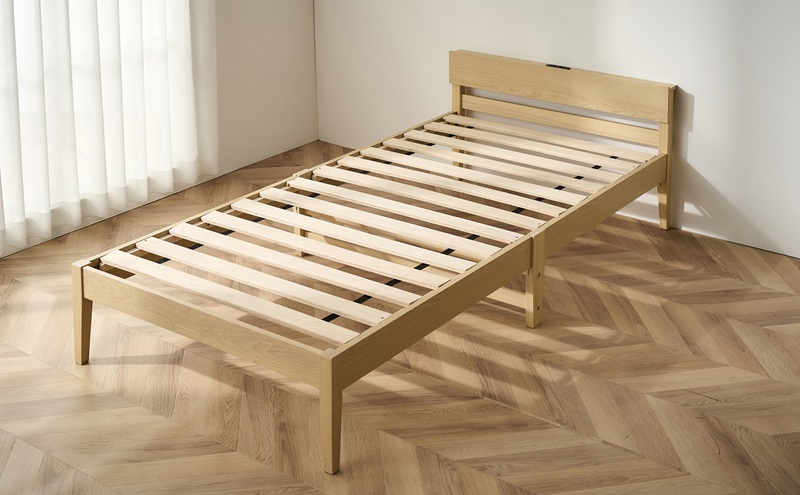 ベッド 組立簡単すのこベッド 宮付き ESB02-S ナチュラル すのこ シングル 宮付き 宮付きベッド 通気性 組み立て簡単 組立