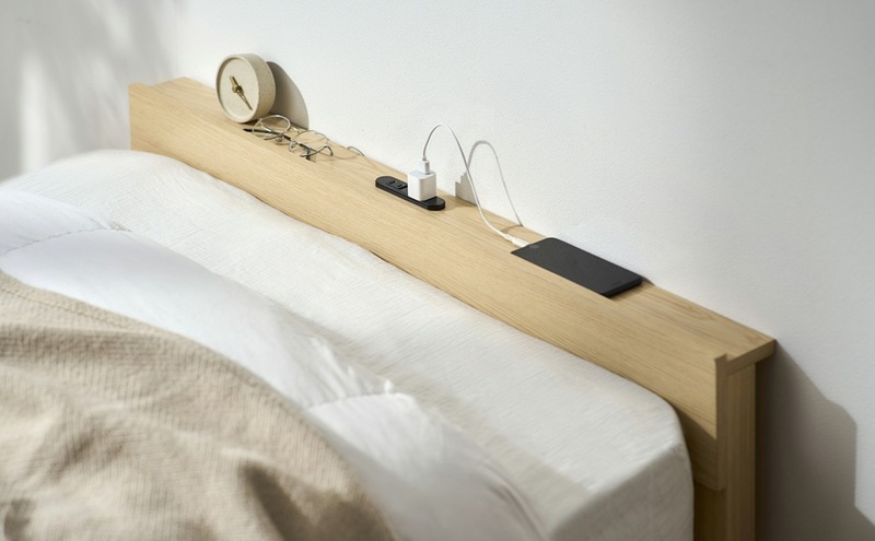 ベッド 組立簡単すのこベッド 宮付き ESB02-S ナチュラル すのこ シングル 宮付き 宮付きベッド 通気性 組み立て簡単 組立