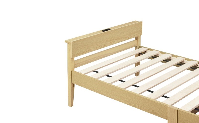 ベッド 組立簡単すのこベッド 宮付き ESB02-S ナチュラル すのこ シングル 宮付き 宮付きベッド 通気性 組み立て簡単 組立