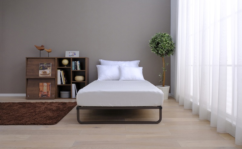 ベッド フレームベッド FMB-S ブラウン ベッドフレーム コンパクト パイプベッド 通気性 シンプル 簡単組立 簡易ベッド パイプベッド 折畳ベッド フレーム ベット 北欧 モダン アイリスオーヤマ 新生活