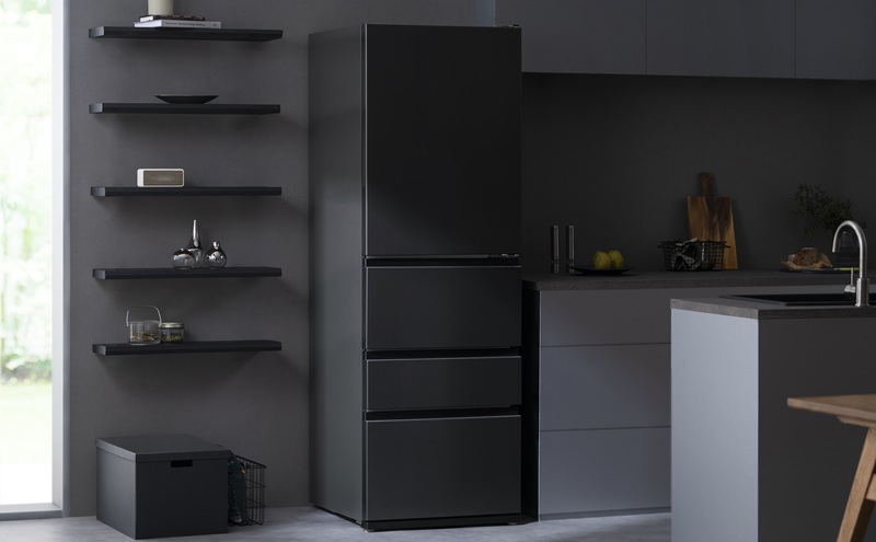 冷蔵庫 冷凍冷蔵庫 371L IRSN-37A-B ブラック 大型 冷凍室 アイリスオーヤマ 急冷モード 野菜室 ファン式 自動霜取り 霜取り不要 2人暮らし 家庭用 新生活 ブラック 黒 冷凍冷蔵庫