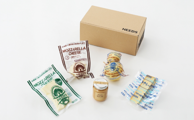 北海道 十勝 チーズアソート4種＆ミルクジャム/焼きチーズ・モッツァレラ [チーズ工房NEEDS]【 チーズ アソート 詰合せ セット カチョカバロ ラクレット モッツァレラ ミルクジャム 乳製品NEEDS ニーズ 焼きチーズ 食べ比べ 受賞】