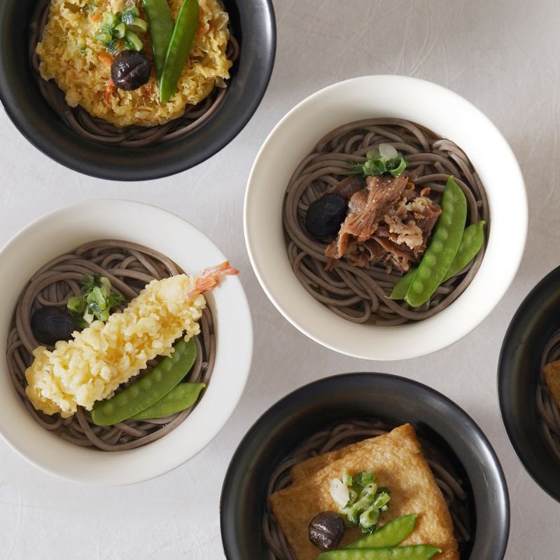 さぬき小豆島　手延冷凍調理そば6食セット（えび天２/牛肉２/かきあげ２）