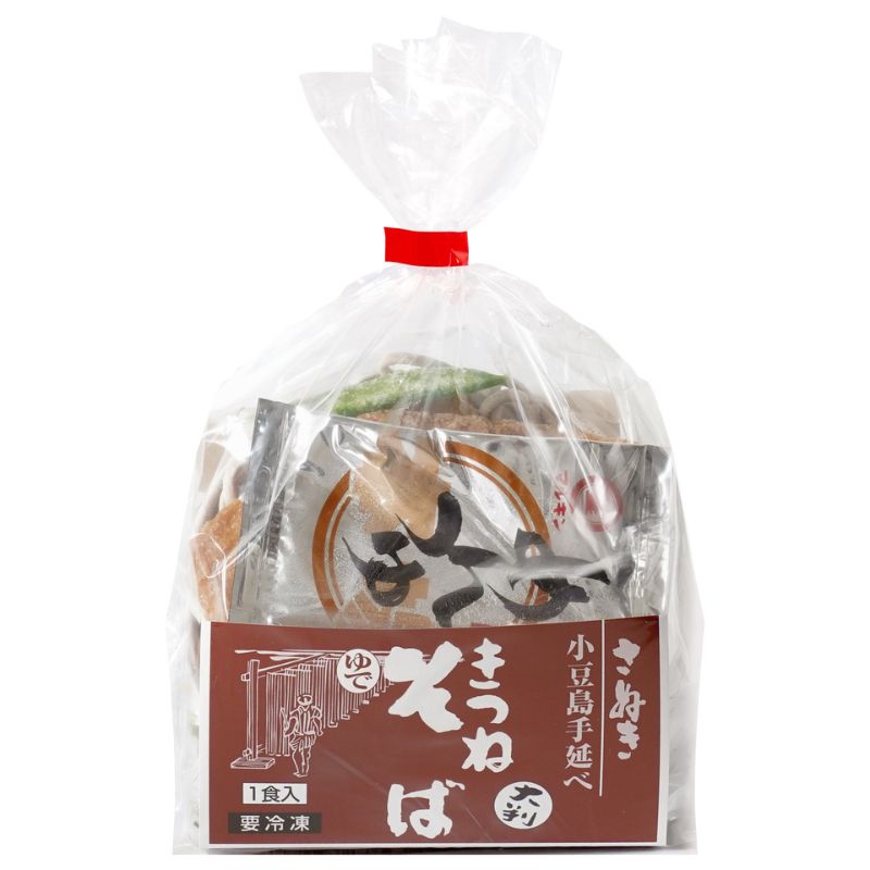 さぬき小豆島　手延冷凍調理そば6食セット（えび天２/きつね２/かきあげ２）