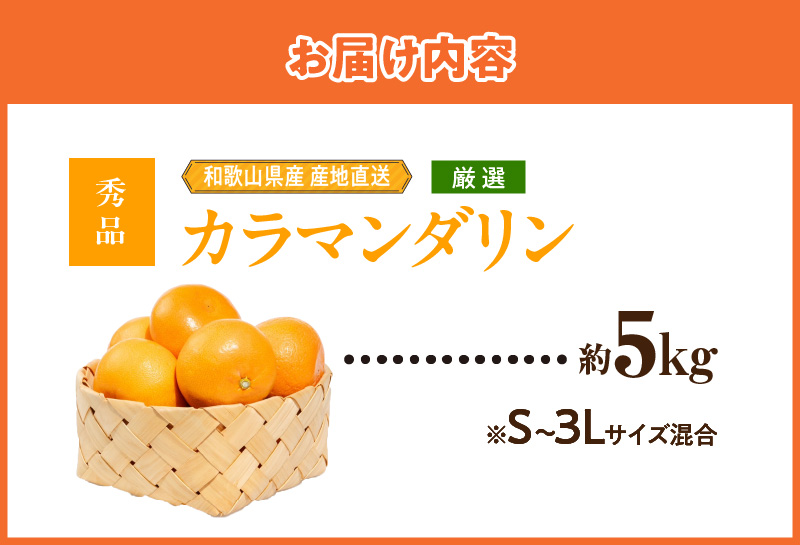 ZE6501_【2026年先行予約】和歌山県産　カラマンダリン　5kg　秀品
