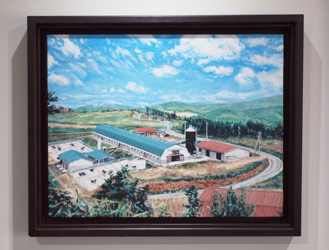 油絵で高級感のある風景画を描きます（33×24cm）