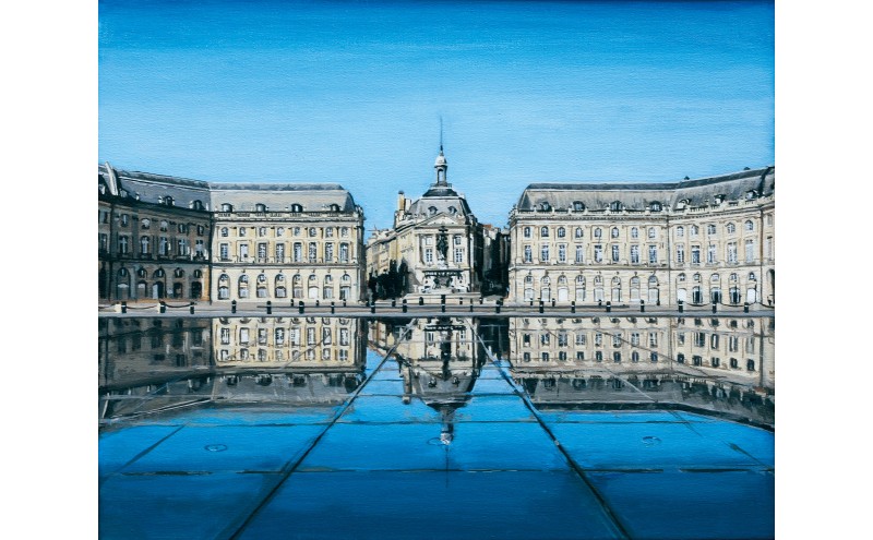 油絵で高級感のある風景画を細密に描きます（33×24cm）